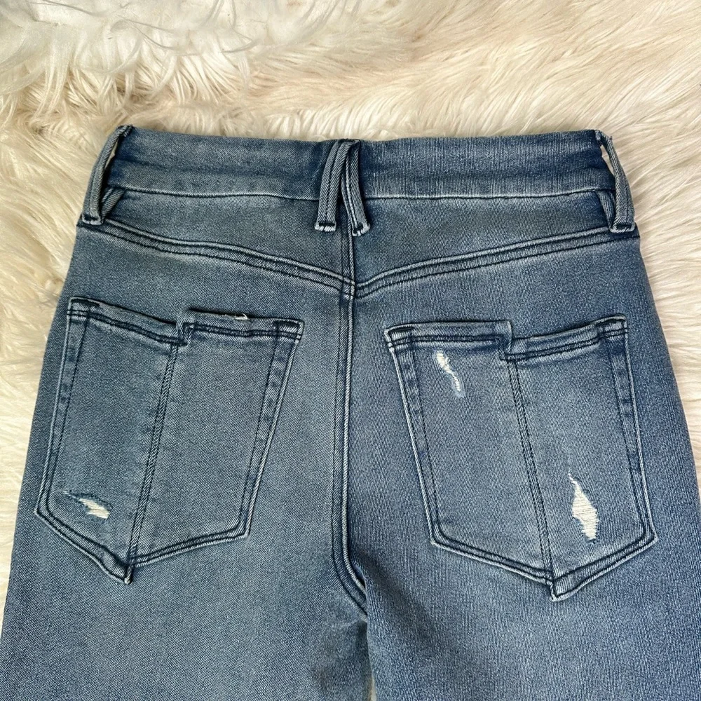NWOT Good American x Anthropologie  Good Straight‎ High-Rise split pocket Jeans